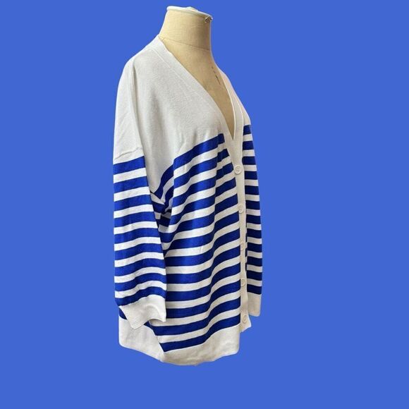 Lane Bryant Striped Campus Cardigan / SZ: 22-24 / NWT - Picture 3 of 7